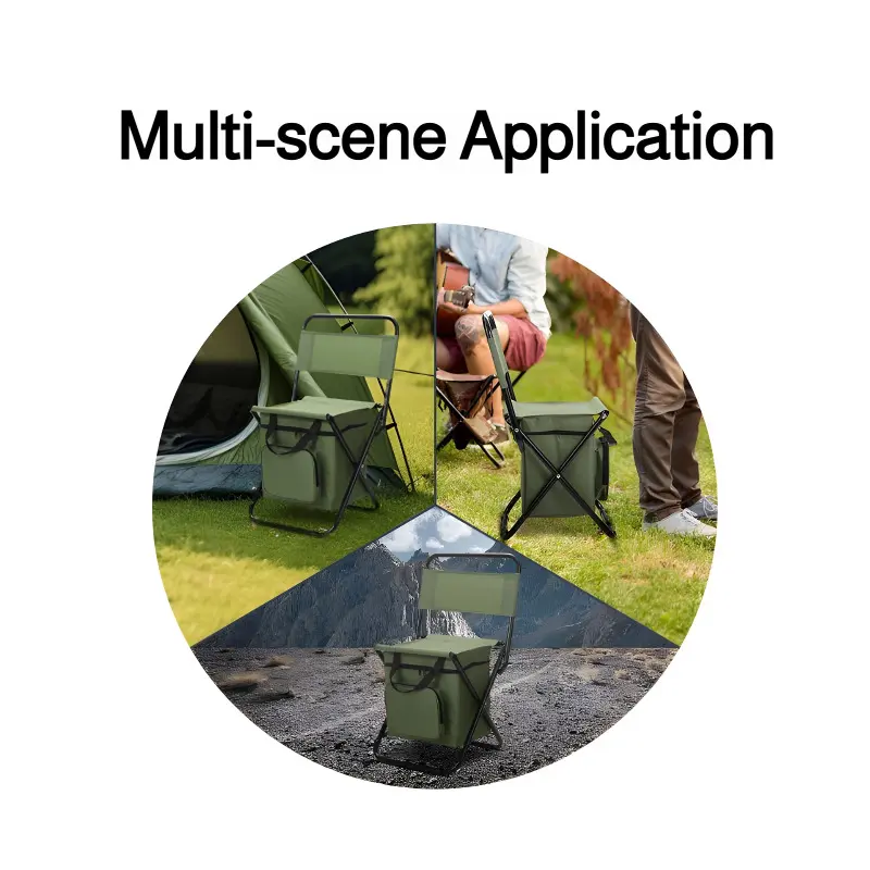 Portable outdoor folding chair three-in-one leisure chair outdoor camouflage small stool leisure cam