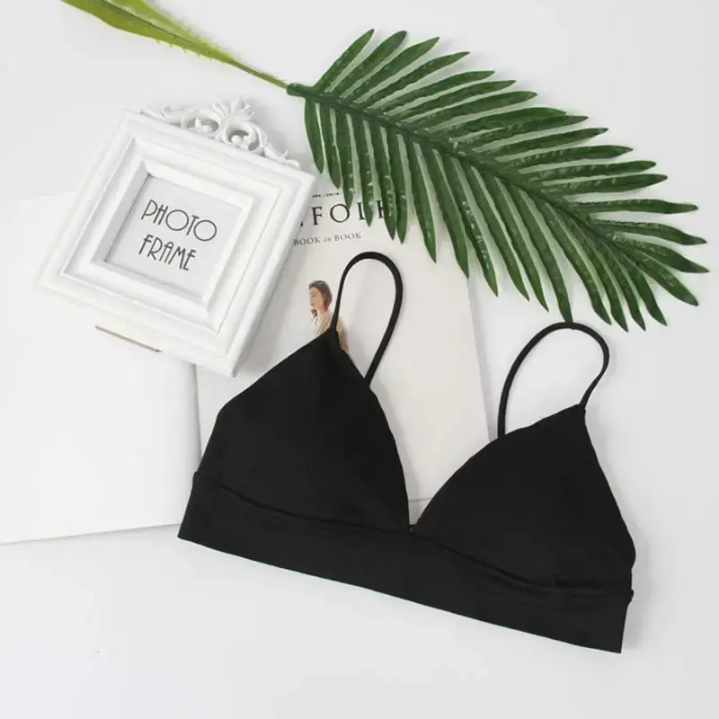 Summer Women Bra French Triangle Tube Top Sexy Seamless Bras Camisole Wireless Backless Lingerie Bralette