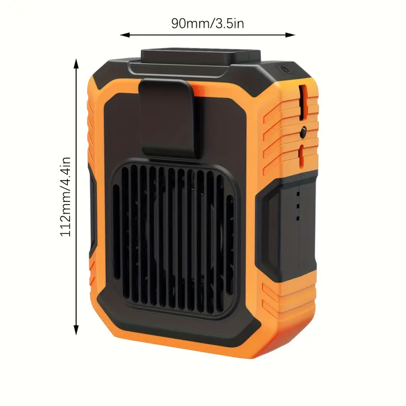 Outdoor Waist-mounted Fan Quiet Ultra-powerful Waist-mounted Fan USB Handheld Fan for Outdoor Cooling Charging Lighting Function