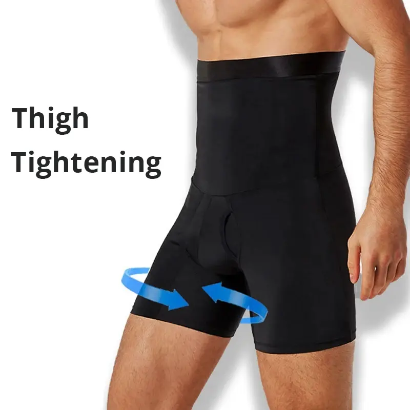 Men's Body Shaper Solid High Waisted Breathable Elastic Mens Shapewear Pants Comfortable Slimming Tight Shorts Trainer Shapewear