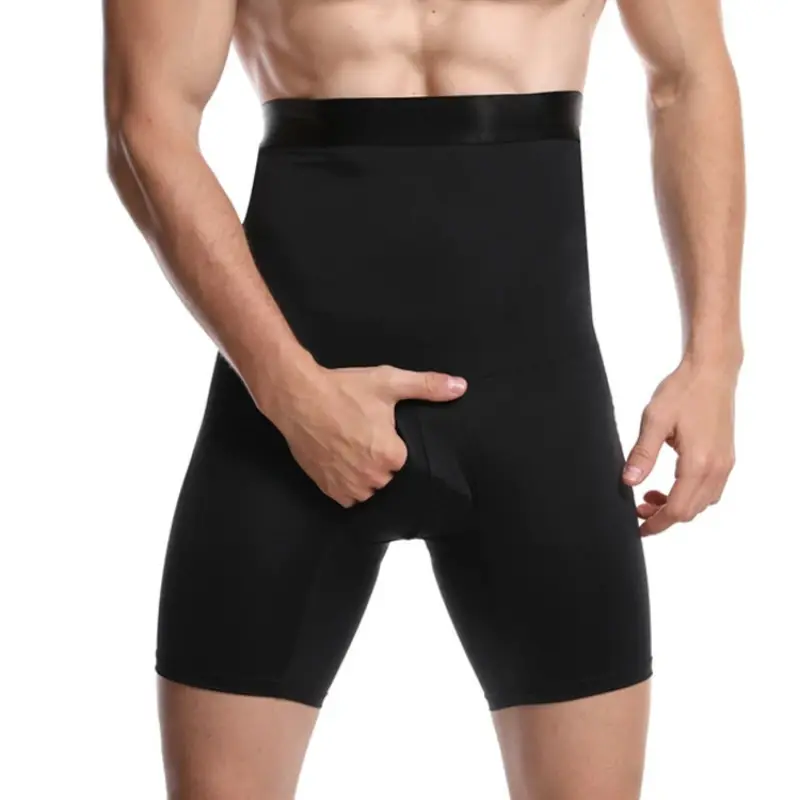 Men's Body Shaper Solid High Waisted Breathable Elastic Mens Shapewear Pants Comfortable Slimming Tight Shorts Trainer Shapewear