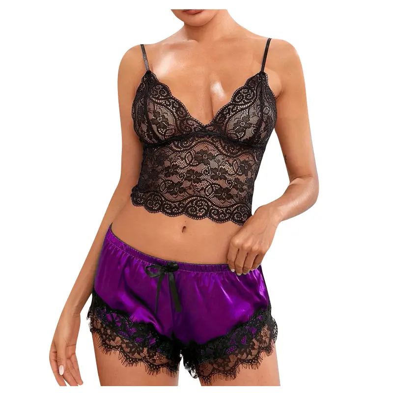 Women's Pajama Set European and American Sexy Women's Lingerie Pajamas Lace Pajamas Underwear Nightdress Sexy Female Nightdress