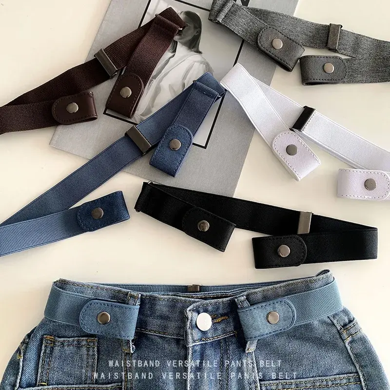 Elastic Waist Band Ins Adjustable Versatile Leisure Jeans Belt No Buckle Easy To Wear Waist Support Invisible Belt Women's Belt