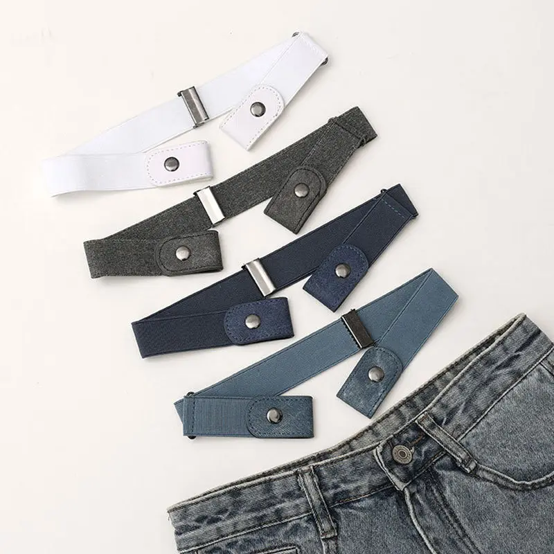 Elastic Waist Band Ins Adjustable Versatile Leisure Jeans Belt No Buckle Easy To Wear Waist Support Invisible Belt Women's Belt