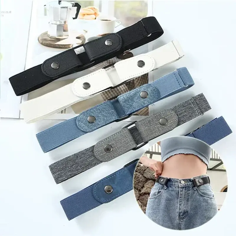 Elastic Waist Band Ins Adjustable Versatile Leisure Jeans Belt No Buckle Easy To Wear Waist Support Invisible Belt Women's Belt