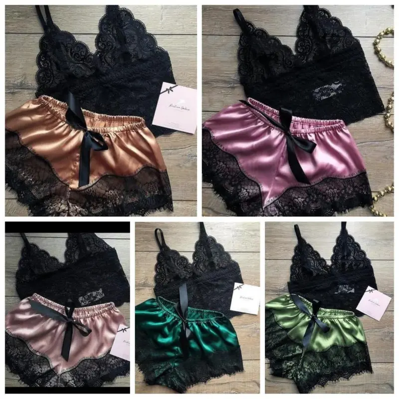 Women's Pajama Set European and American Sexy Women's Lingerie Pajamas Lace Pajamas Underwear Nightdress Sexy Female Nightdress