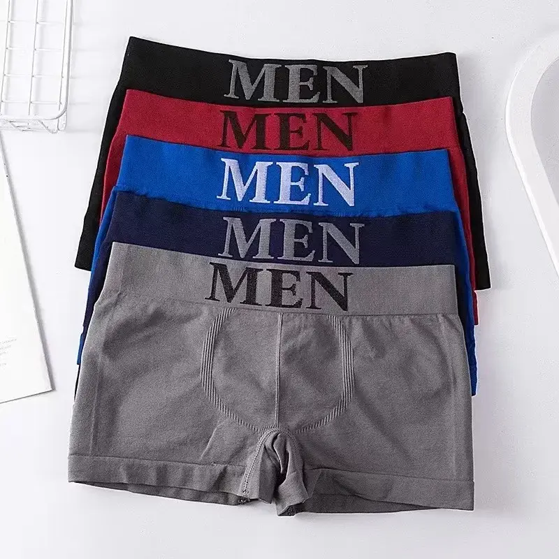 Men's Panties Underwear Boxers Breathable Man Boxer Solid Underpants Comfortable Male Brand Shorts Black Blue Underwear