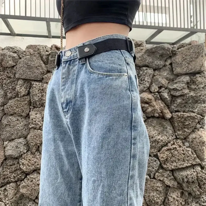Elastic Waist Band Ins Adjustable Versatile Leisure Jeans Belt No Buckle Easy To Wear Waist Support Invisible Belt Women's Belt