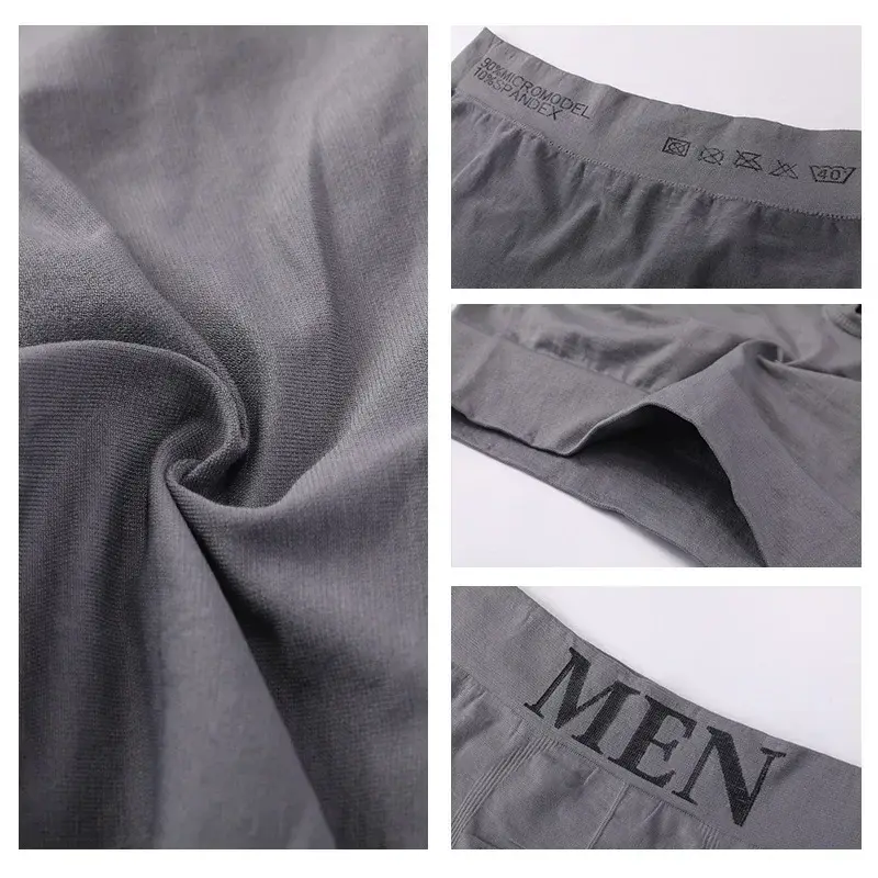Men's Panties Underwear Boxers Breathable Man Boxer Solid Underpants Comfortable Male Brand Shorts Black Blue Underwear