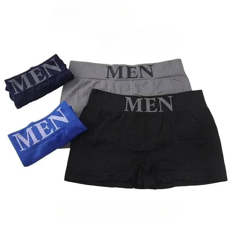 Men's Panties Underwear Boxers Breathable Man Boxer Solid Underpants Comfortable Male Brand Shorts Black Blue Underwear