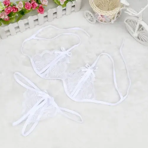 Women Lady Sexy Lingerie Lace Underwear Sleepwear G-string Lingerie Female Underwear Set Women's Bra Suit sexy costume