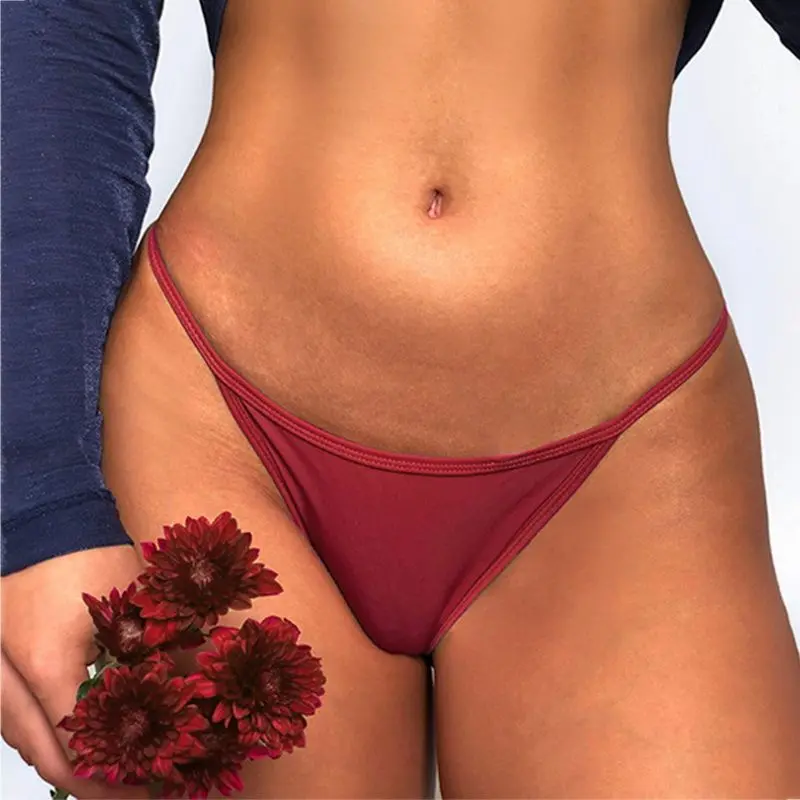 Sexy Thong G String Underwear Women Panties T-Back Floral Briefs Female Thongs Bikini