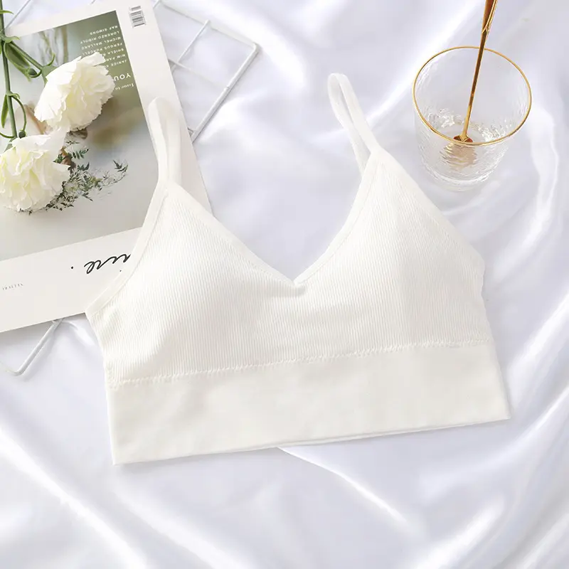 Sexy Seamless Bras For Women Padded Underwear U Backless Bralette Sleep Top Camis Cotton Wireless Fitness Bra Lingerie