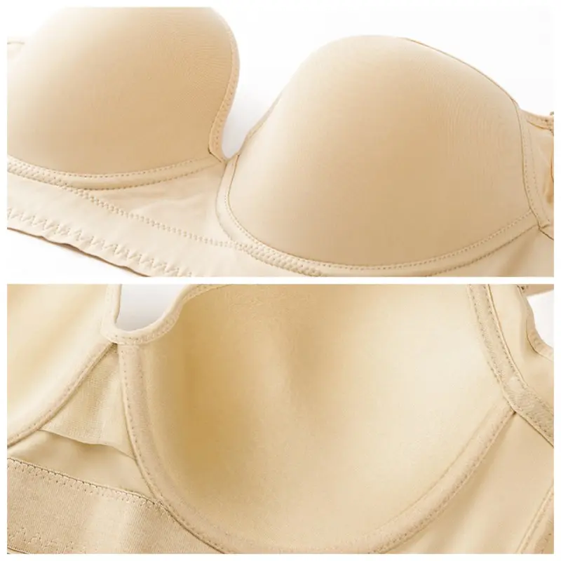 Women Full Coverage Push Up Bra Underwire Sculpting Uplift Shapewear Deep Cup T Shirt Bra Hide Back Fat Smoothing Brassiere