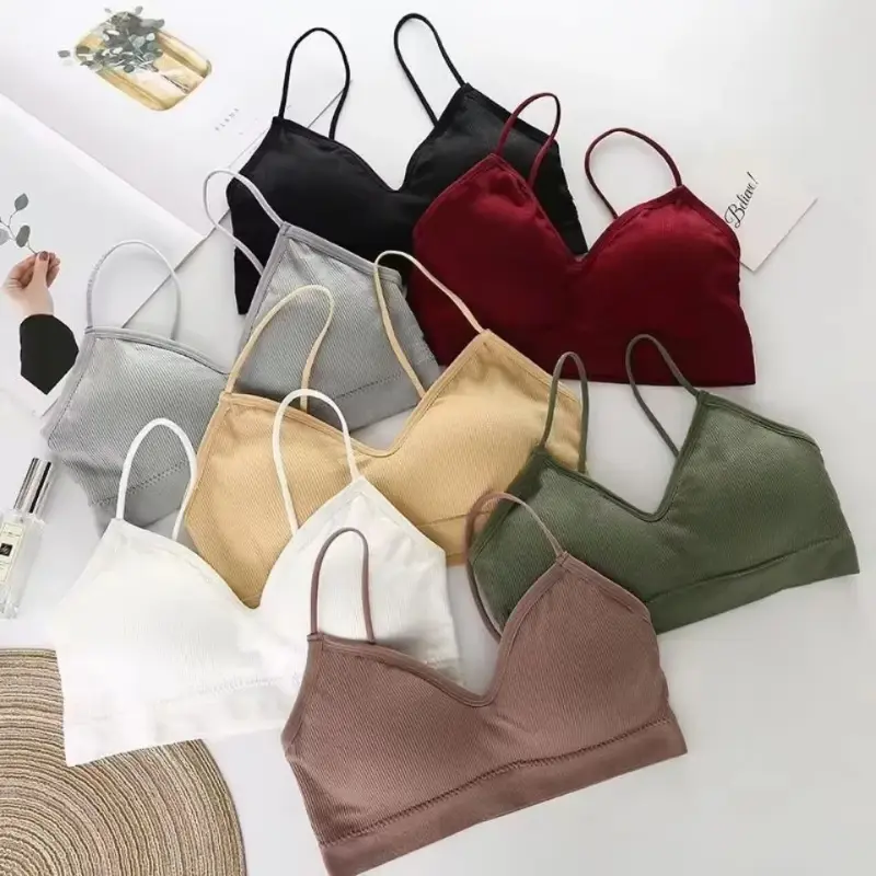 Women's Bras High Elastic Underwear Women Gathering Bralette Push Up Bra Summer Anti-light Wild Bra Tube Top No Rims Lingerie