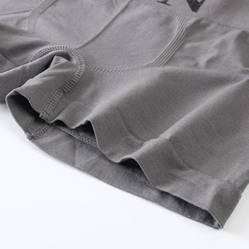3Pcs Men's Boxers Solid Seamless Men's Flat Leg Pants Highly Elastic Breathable Waistband Sports Comfortable Male Boxershorts