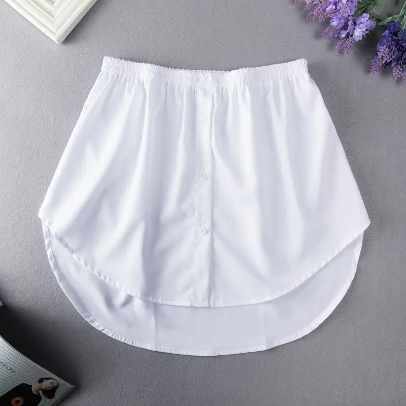 Women Fake Shirt Hem Detachable Underskirt Irregular Skirt Tail Blouse Hem Extender Mini Skirt Layered Inner Layer for women