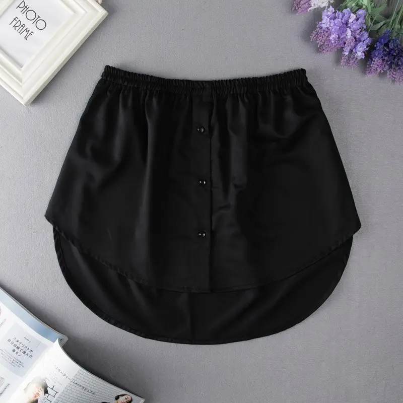 Women Fake Shirt Hem Detachable Underskirt Irregular Skirt Tail Blouse Hem Extender Mini Skirt Layered Inner Layer for women