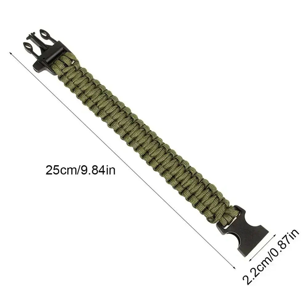 Braided Bracelet Men Women Paracord Outdoor Survival Bracelet Multifunction Camping Rescue Emergency Rope Bangles Compass