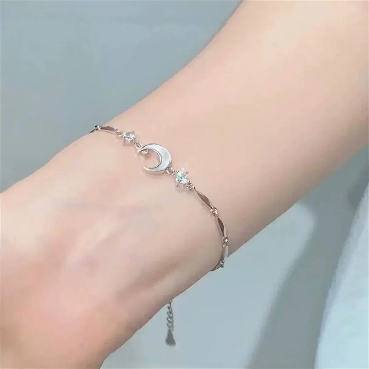 Korean Elegant Cherry Blossom Bow Zircon Bracelet For Women Y2K Sweet Girls Crystal Flowers Bracelets Wedding Party Jewelry Gift