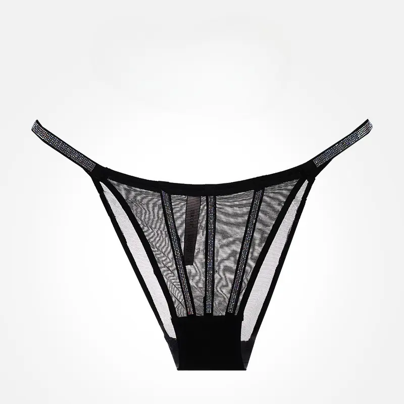Sexy Women Thongs Two Shiny Belts T-Back Low Waist Breathable Stretch Lady G-string Intimate Lingerie