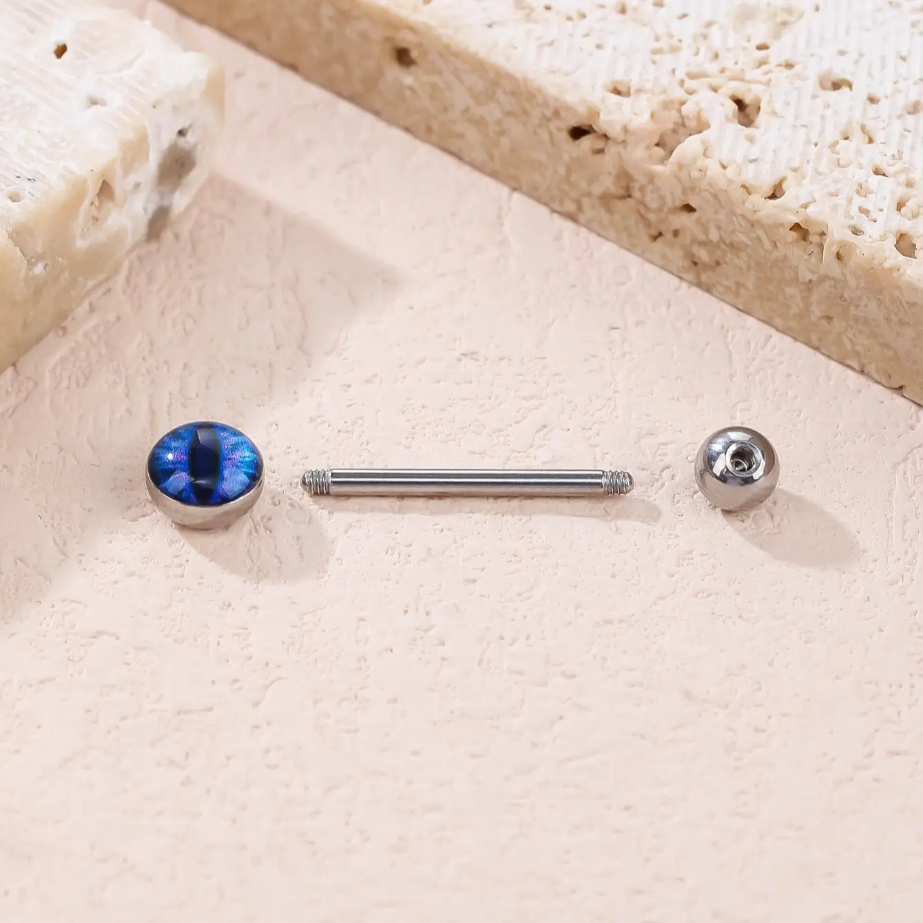 Anti-Allergy Surgical Steel Tongue Rings For Women Devil Eyes Tongue Ring Sets  Tongue Studs Piercing Body Jewelry
