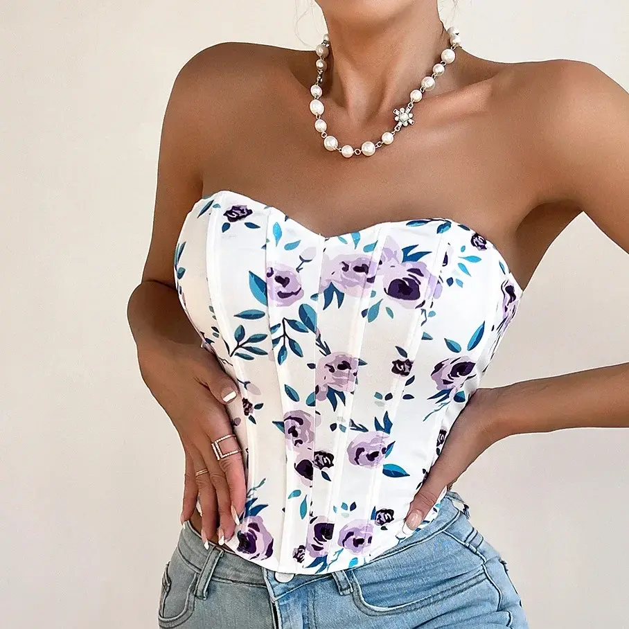 Sexy Corsets Women Shaper Camis Underbust Body Woman Clothes Casual Bustier Ladies Crop Tops Lingerie Strapless Tanks