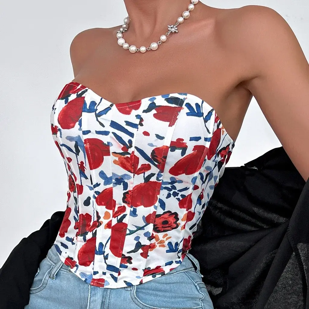 Sexy Corsets Women Shaper Camis Underbust Body Woman Clothes Casual Bustier Ladies Crop Tops Lingerie Strapless Tanks
