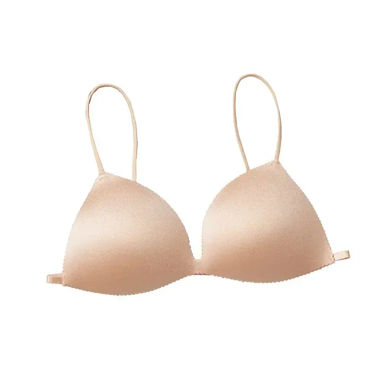 New Thin Shoulder Strap Girls Backless Bra Push Up Bra One Piece Bra Seamless Underwear Women Ultra-thin Underwear