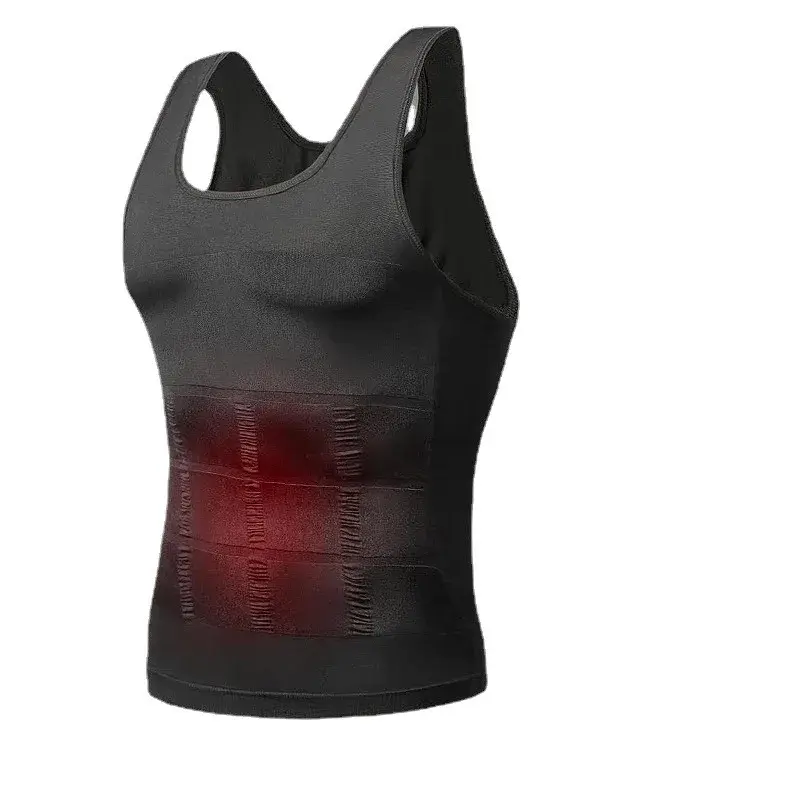 Men's Compression Body Shaper Tank Top, Slimming Vest Abs Abdomen Slim Gym Workout Tummy Control Compression Tank Top Shapewear