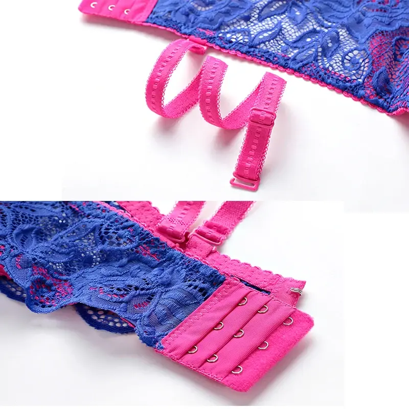 Sexy Bras for Women Underwired No Pad Push Up Bra Color Block Lace Patchwork Bra Bralette Plus Size Women Bras Sutian Feminino