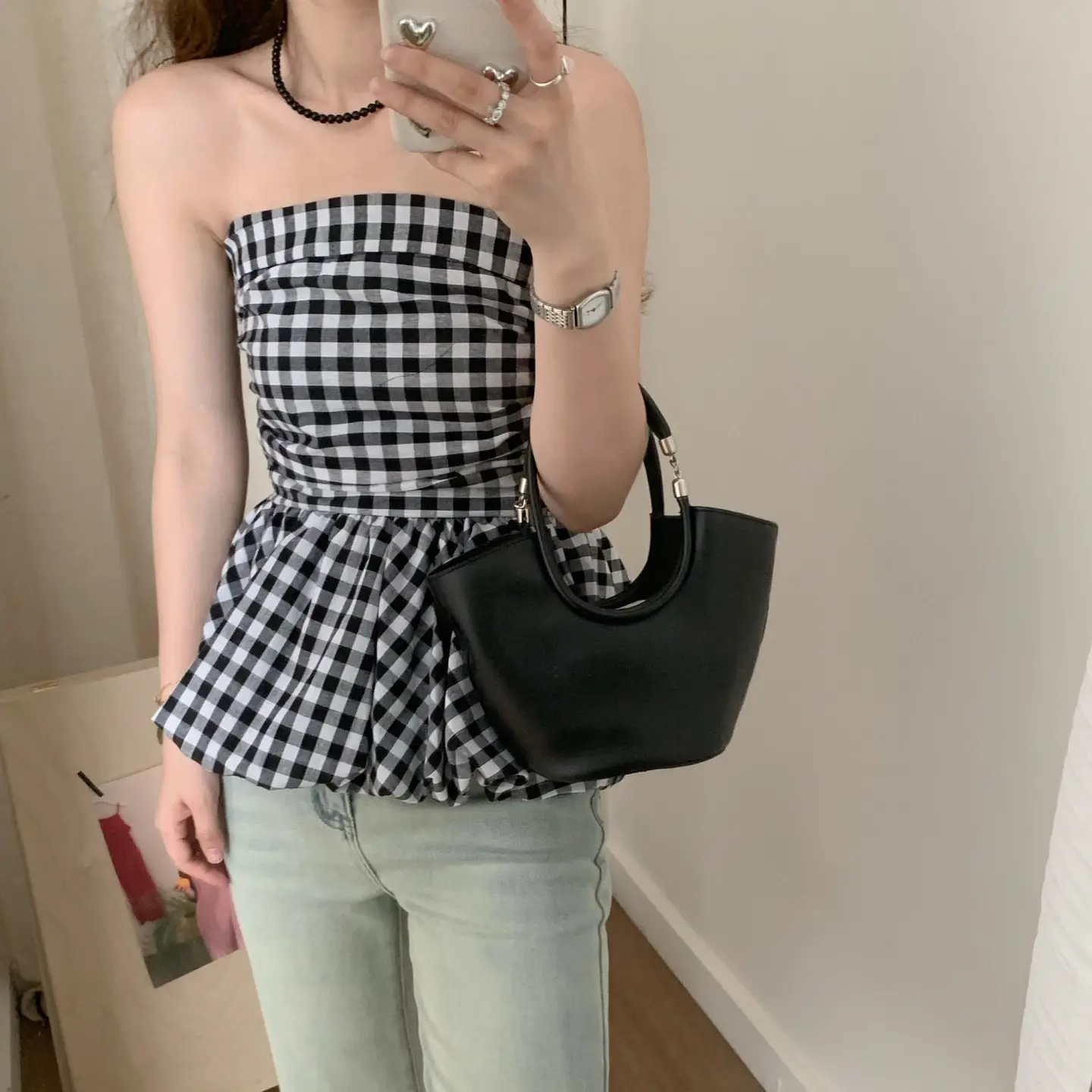 Sleeveless Strapless Vest for Women Sexy Backless Crop Top 2025 Ropa Mujer Folds Tunic Summer Camis Fashion Korean Y2k Tanks