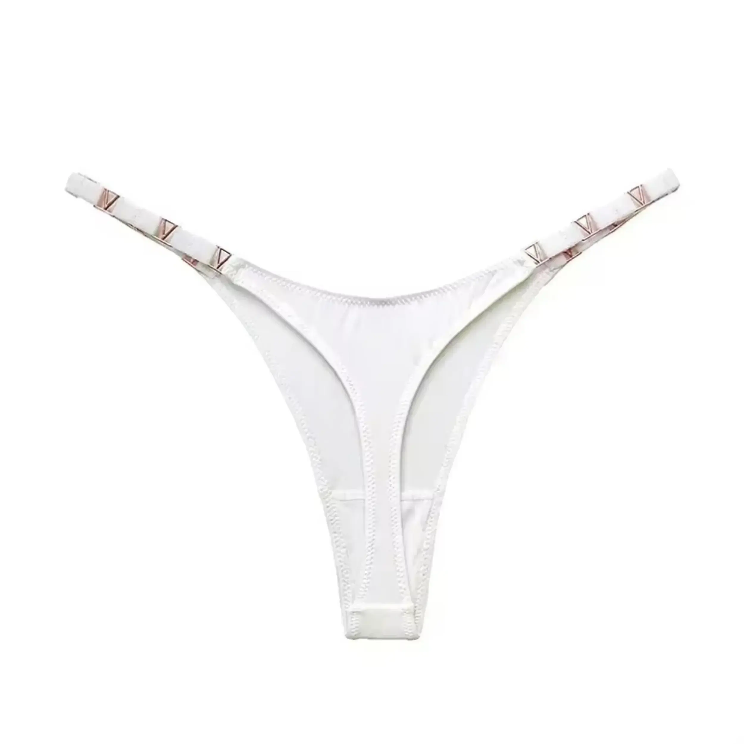 Ice Silk Sexy Satin G-string T Pants Fitness Thongs Women's Underwear Hip Lift Briefs Low Rise Panties High Fork Intimates New