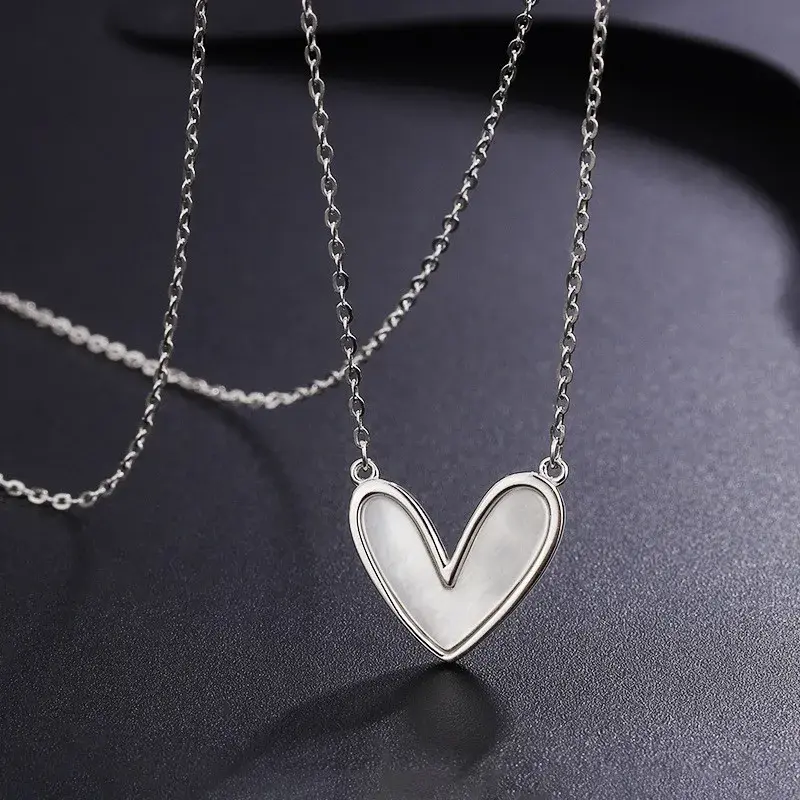 Minimalist Jewelry Pvd Gold Plated Stainless Steel Classic Shell Heart Shaped Shell Necklace for Women Party Wedding