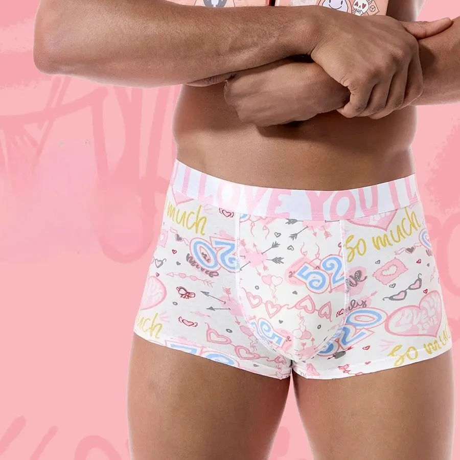 Cotton Women Panties Cartoon Shorts Sports Boxer Breathable Summer Sexy Underwear Mid-Waist Boyshort Female Student Pants
