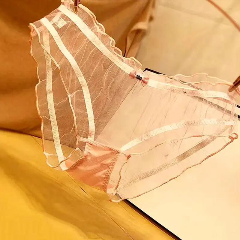 Japanese Style Lolita Underwear Panty New Transparent Sexy Women Lace Panties Female Summer Pure Cotton Crotch Breathable