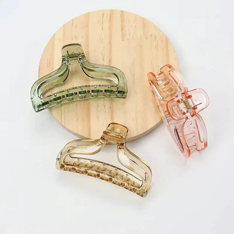 Half Transparent Pink Black Blue Crab Hair Clips Barrette Fashion Ornament Hair Claw Accessories Styling Braiding For Women