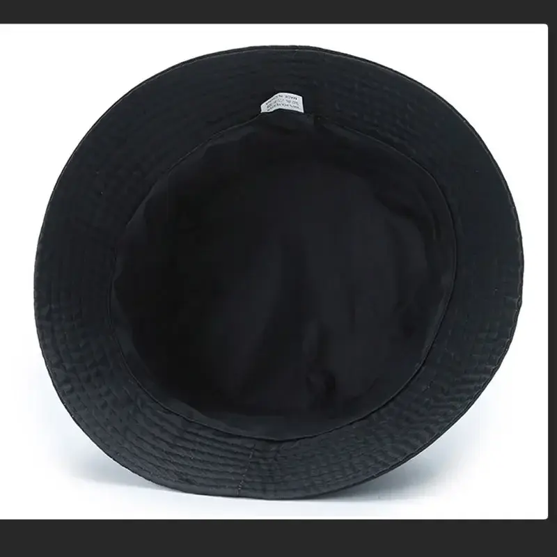 Black White Solid Bucket Hat Unisex Bob Caps Hip Hop Gorros Men Women Summer Panama Cap Beach Sun Fishing Boonie Hat