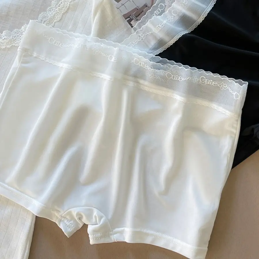 Women's Panties Ultra Thin Seamless Ice Silk Cotton Boxer Satin Underwear Female Cozy Briefs Lingerie Sports Intimate Underpants