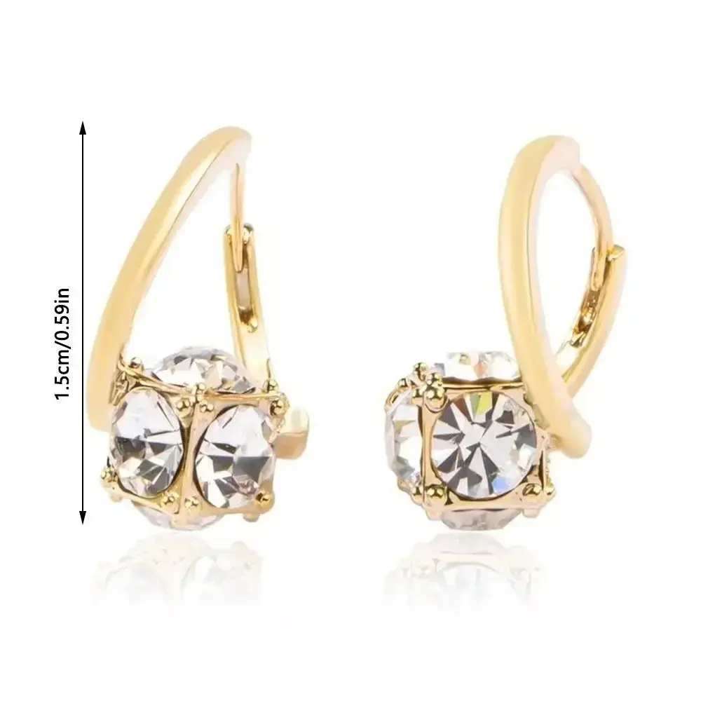 Luxury Cubic Zirconia Hoop Earrings Wedding Party Elegant Accessories for Women Anniversary Gift Jewelry Stud Earrings for Women