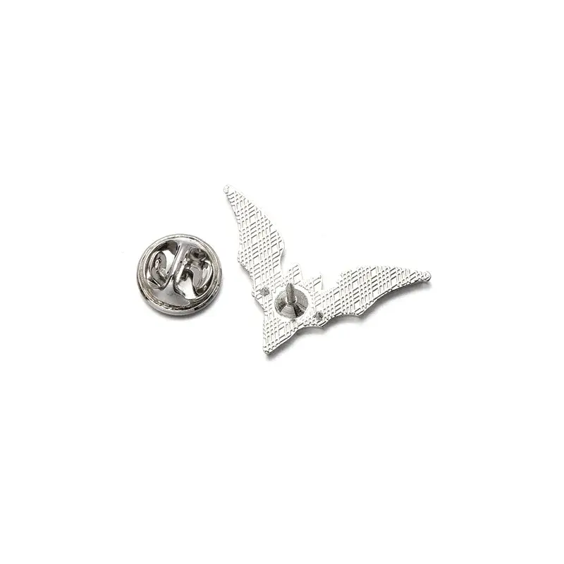 2/1Pcs Bat Enamel Pins Gothic Punk Witch Halloween Brooch Collar Badge Black Spooky Jewelry Gift for Friends