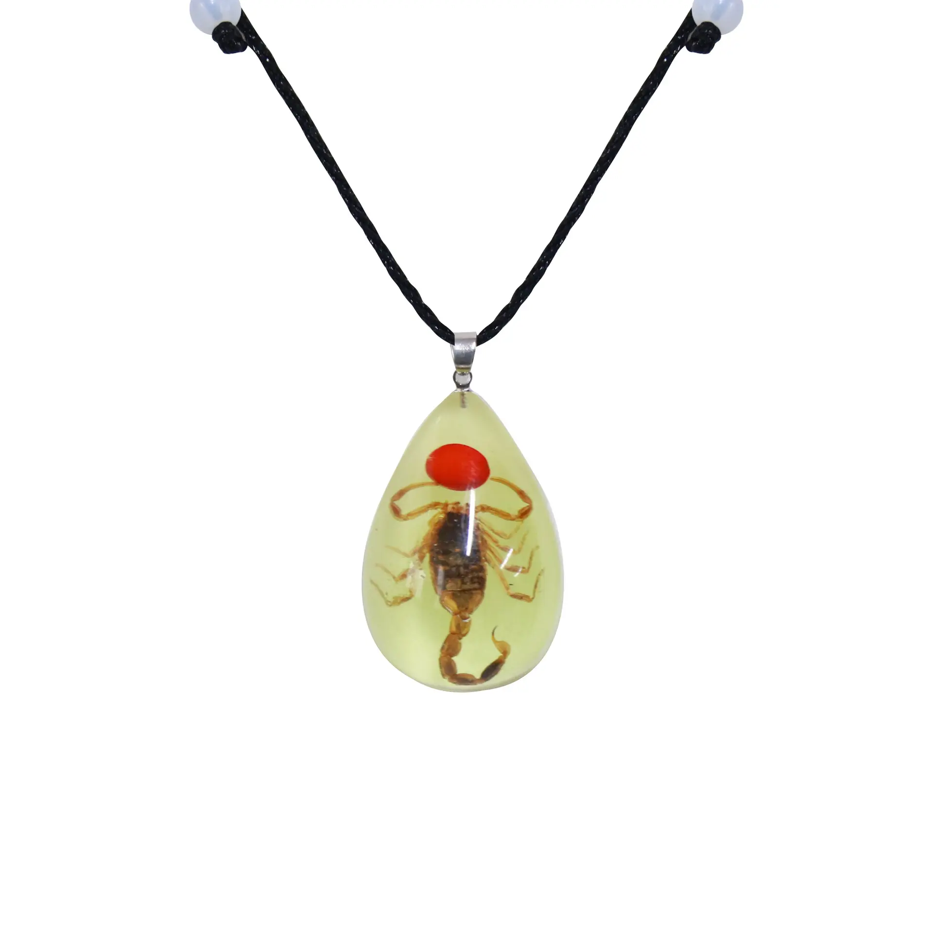 Natural Insect Pendants Bohemian Custom Necklace Vintage Scorpion Chain Necklace Bronze Blue Women Boho Jewelry