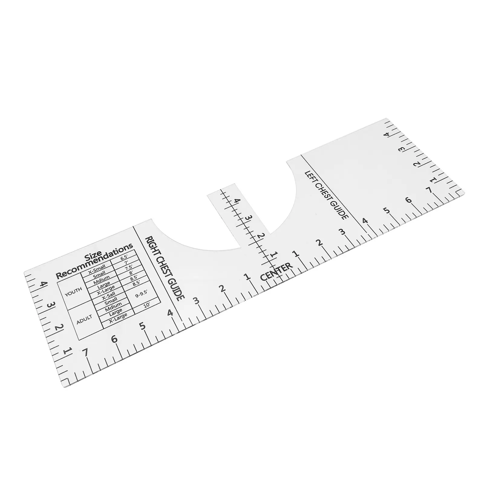 Transparent Acrylic T-Shirt Guide Ruler Vinyl Ruler Alignment Fabric Centering Tool Fabric DIY Crafts Sewing Accessories