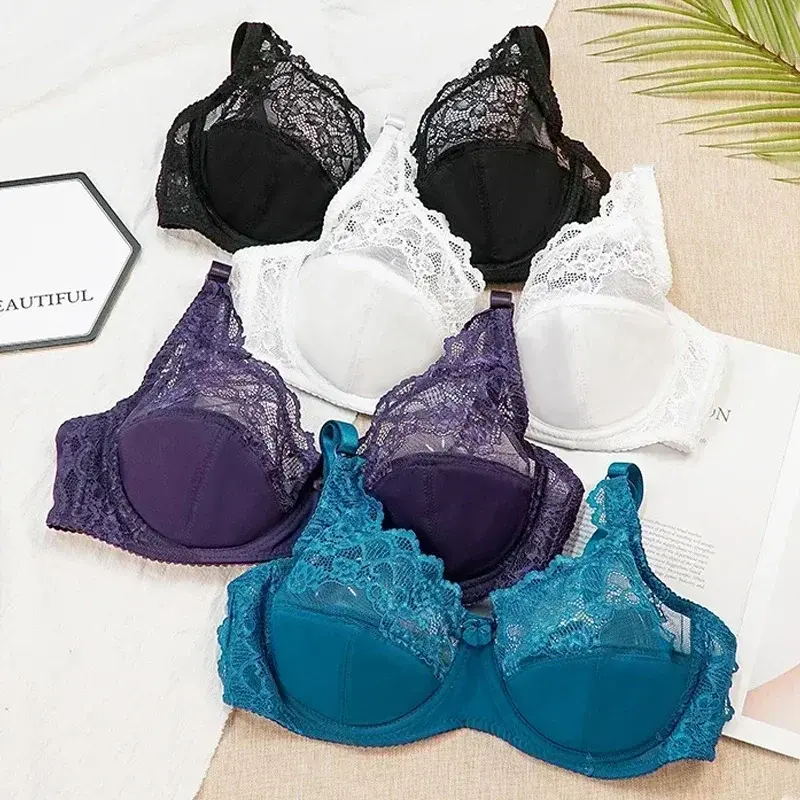 New Women Bras Fashion Sexy Lace Bra Push Up Plus Size Bralette Thin Cup Underwire Bras Underwire Lingerie Underwear Top