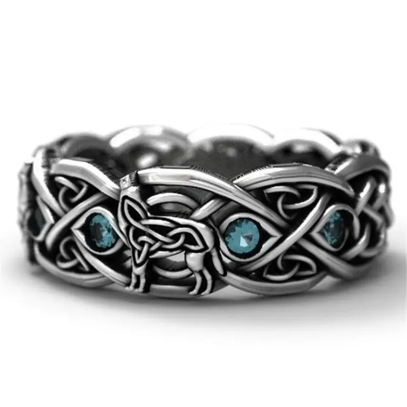 Stainless Steel Viking Cross Compass Runic Pirate Men's Ring HipHop Vintage Finger Accessories Nautical Fashion Boy Jewelry Gift