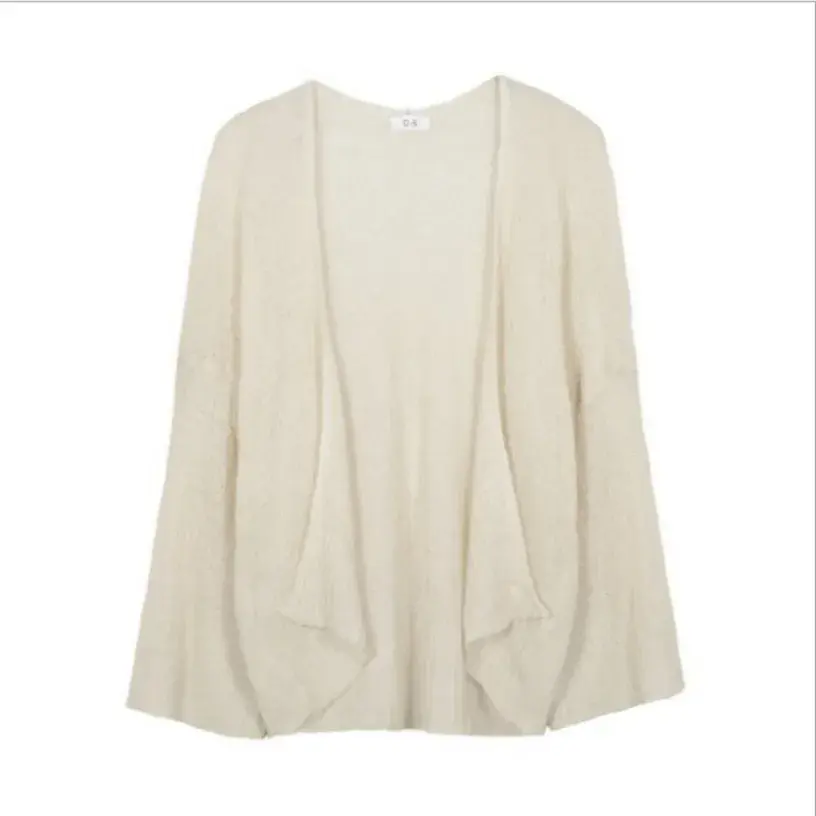 Cardigan Women Summer Sun-proof Hollow Out Solid Thin Soft Breathable Elegant Holiday Minimalist Female Fashion Ulzzang New Ins
