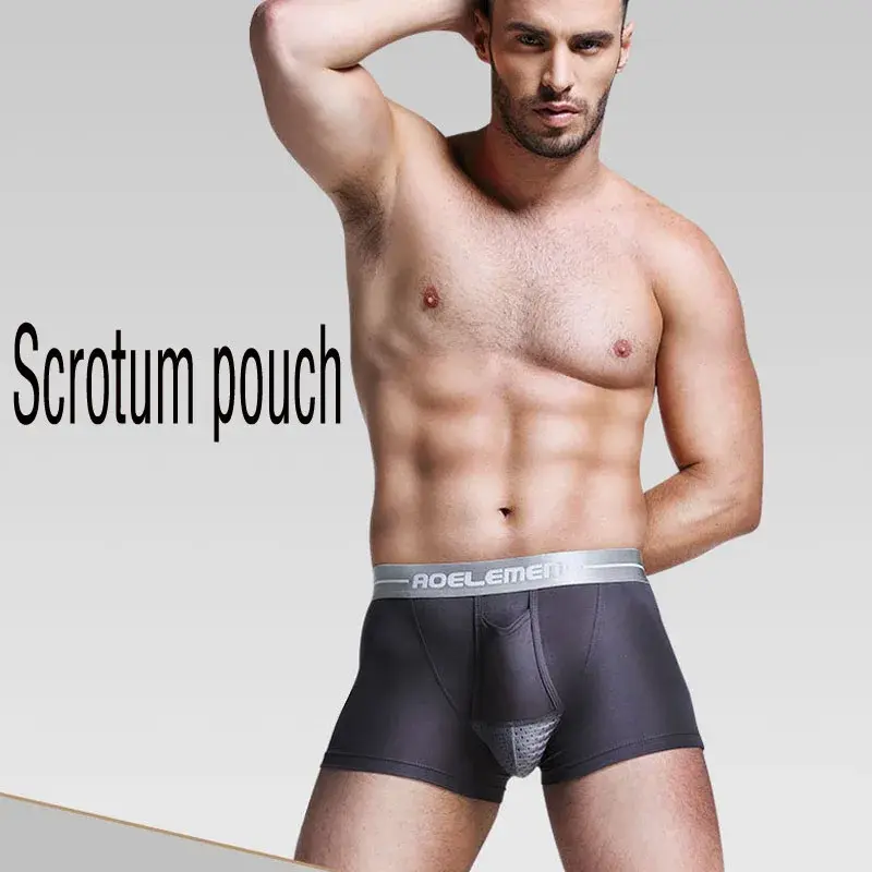 Men's Bullet Separation Underwear Scrotum Support Bag Physiological Health Boxer Modal U Convex Separation Boxer
