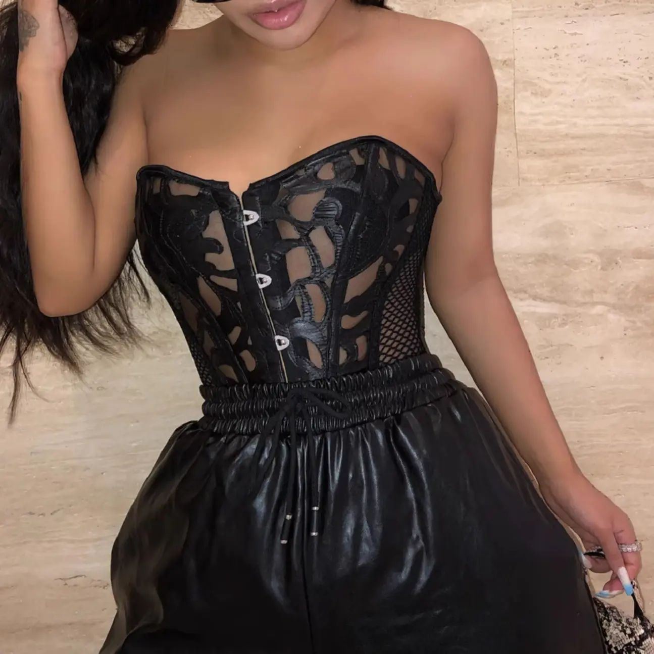 White Sexy Hollow Out Waist Trainer Corset Women's Lace Up Boned Slimming Lingerie Corsets And Bustiers Top Overbust body Shaper