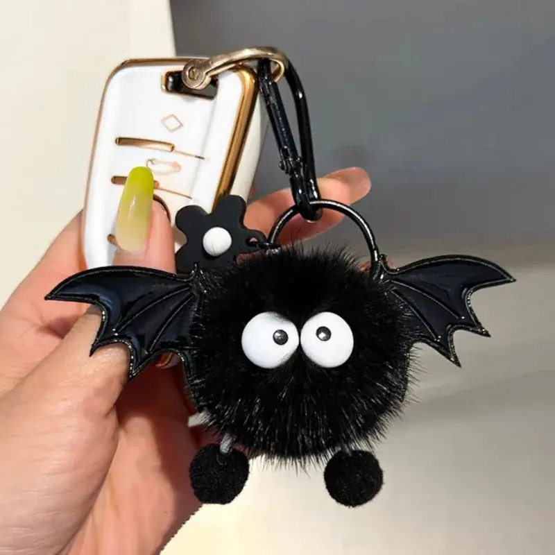 Keychain Cute Cartoon Imitation Mink Little Devil Backpack Bag Doll Pendant High Aesthetic Value Plush Keychain
