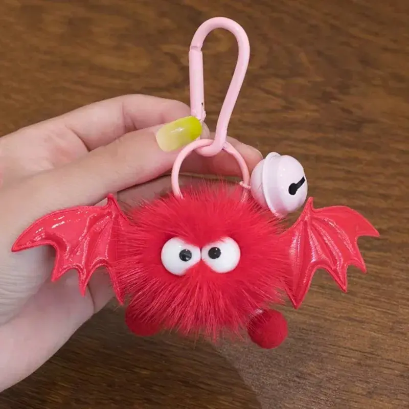 Keychain Cute Cartoon Imitation Mink Little Devil Backpack Bag Doll Pendant High Aesthetic Value Plush Keychain